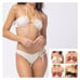 L*Space Shimmer Dawn Bikini Top in Bone XSmall New Womens Swimsuit