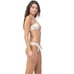 L*Space Shimmer Dawn Bikini Top in Bone XSmall New Womens Swimsuit