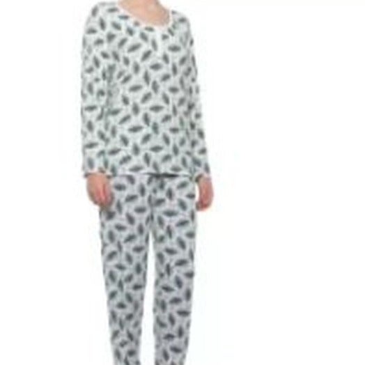 Womens Bed Head 2 Pc Flannel Pajama Set Size Large L Gray BHS8711816-031 Womens Bed Head 2 Pc Flannel Pajama Set Size Large L Gray BHS8711816-031