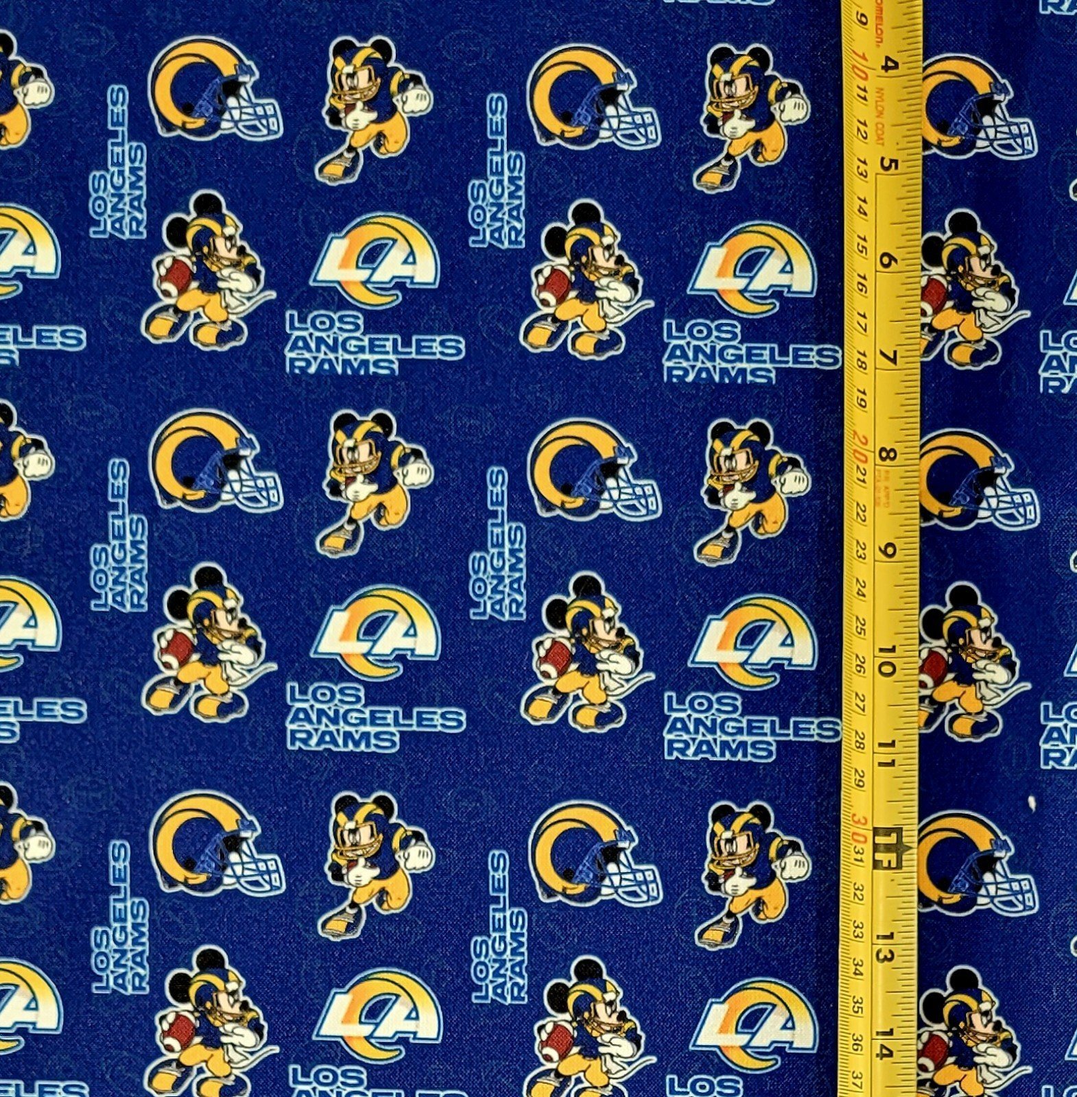 MICKEY MOUSE LA RAMS FABRIC 1 YARD