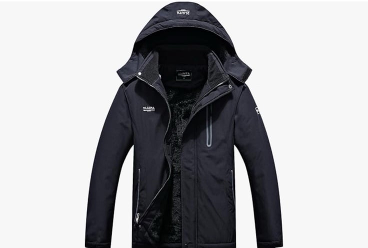 DLGJPA Mountain Waterproof Ski Jacket Hooded Windbreakers Windproof size M