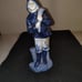 VINTAGE FIGURINES BLUE & WHITE FISHERMAN & TWO OTHER OCCUPIED JAPAN FIGURINES.
