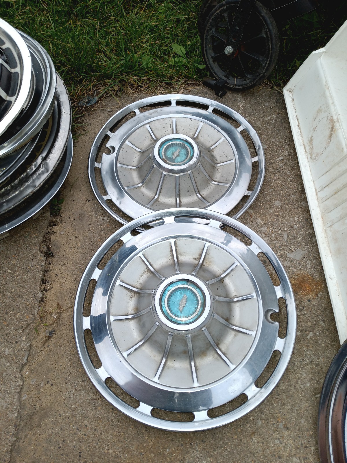 2-14 1963 Chevy Impala hubcaps