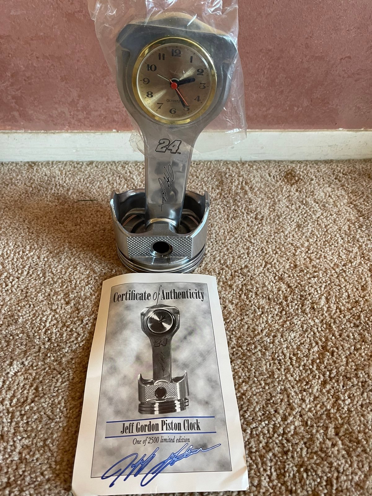 jeff gordon piston clock