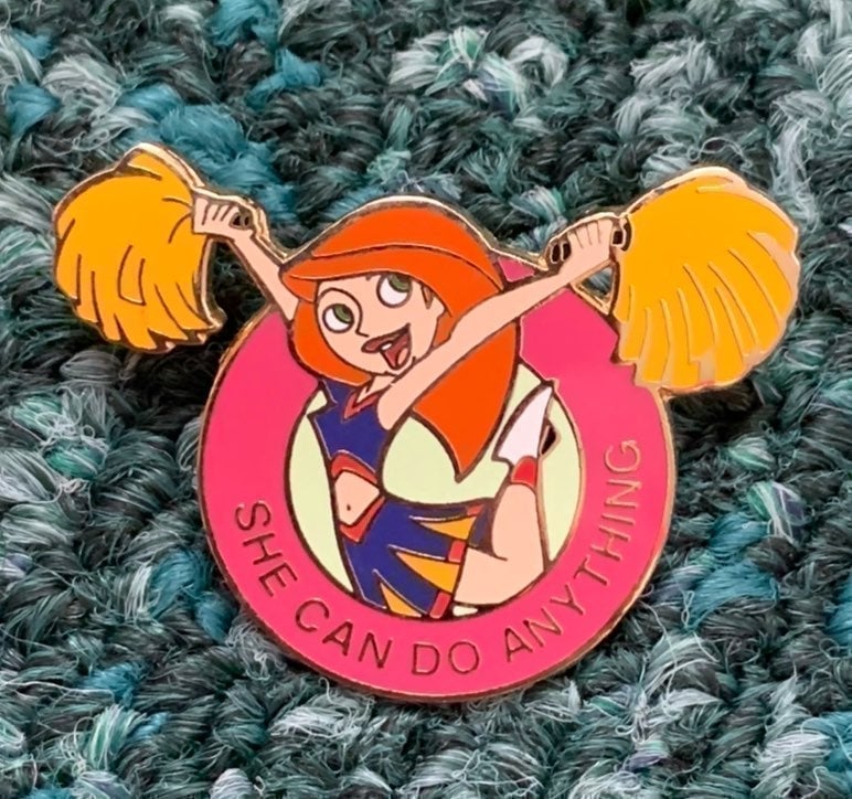 DISNEY PINS KIM POSSIBLE CHEERLEADER POM POM SHE CAN DO ANYTHING DISNEY CHANNEL