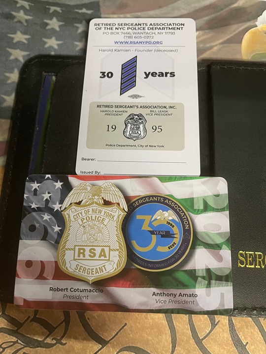 NYPD NYC SBA SERGEANTS BENEVOLENT ASSOCIATION RETIRED 2025 COURTESY AUTHENTIC