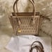 NWT Michael Kors Mercer Studio Woven Leather Crossbody Satchel Soft Pink