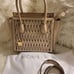NWT Michael Kors Mercer Studio Woven Leather Crossbody Satchel Soft Pink