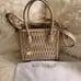 NWT Michael Kors Mercer Studio Woven Leather Crossbody Satchel Soft Pink