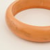 Vintage Marbled Salmon Pink Lucite Plastic Bangle Bracelet