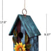 Rustic Decorative Wooden Bird House for Outside, Outdoor Hanging Wood Hand-Paint