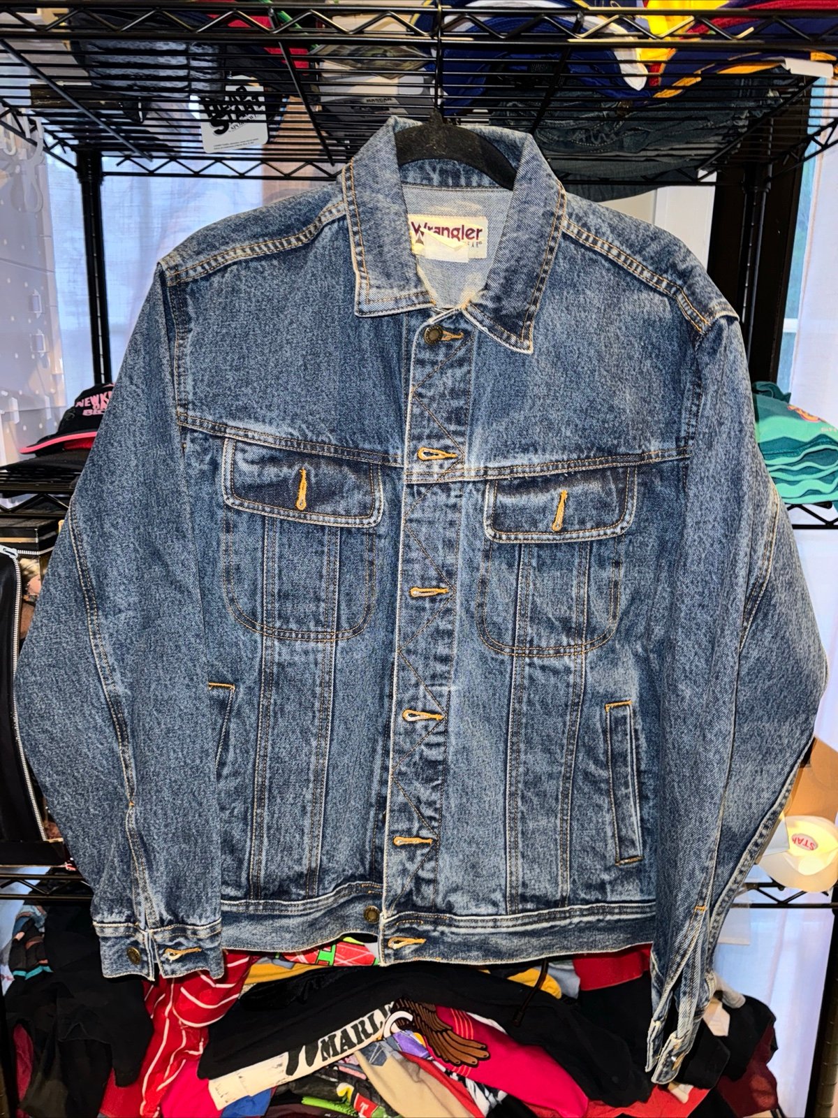 Vintage Wrangler Cowboy Cut Jean Jacket Size Large
