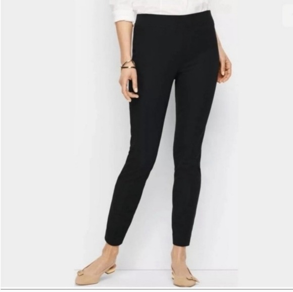 TALBOTS Skinny Ankle Black Pull On Pants Size 14W