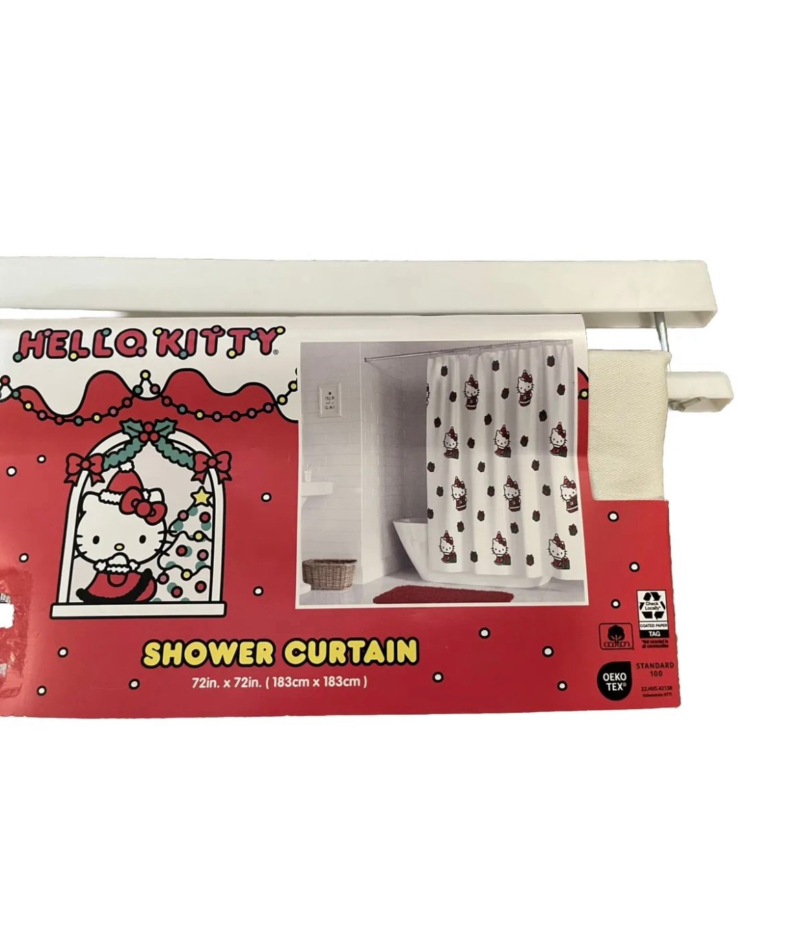 Hello Kitty Christmas Shower Curtain - Presents, 2023, NEW!