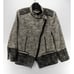 Rachel Zoe Jacket 12 Gray Full Zip Moto Motorcycle Military Preppy