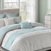 8 pc king Arlie comforter set seafoam/gr