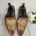 Stuart Weitzman Square Pointed Toe Snakeskin Heels 7.5