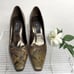 Stuart Weitzman Square Pointed Toe Snakeskin Heels 7.5