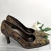 Stuart Weitzman Square Pointed Toe Snakeskin Heels 7.5
