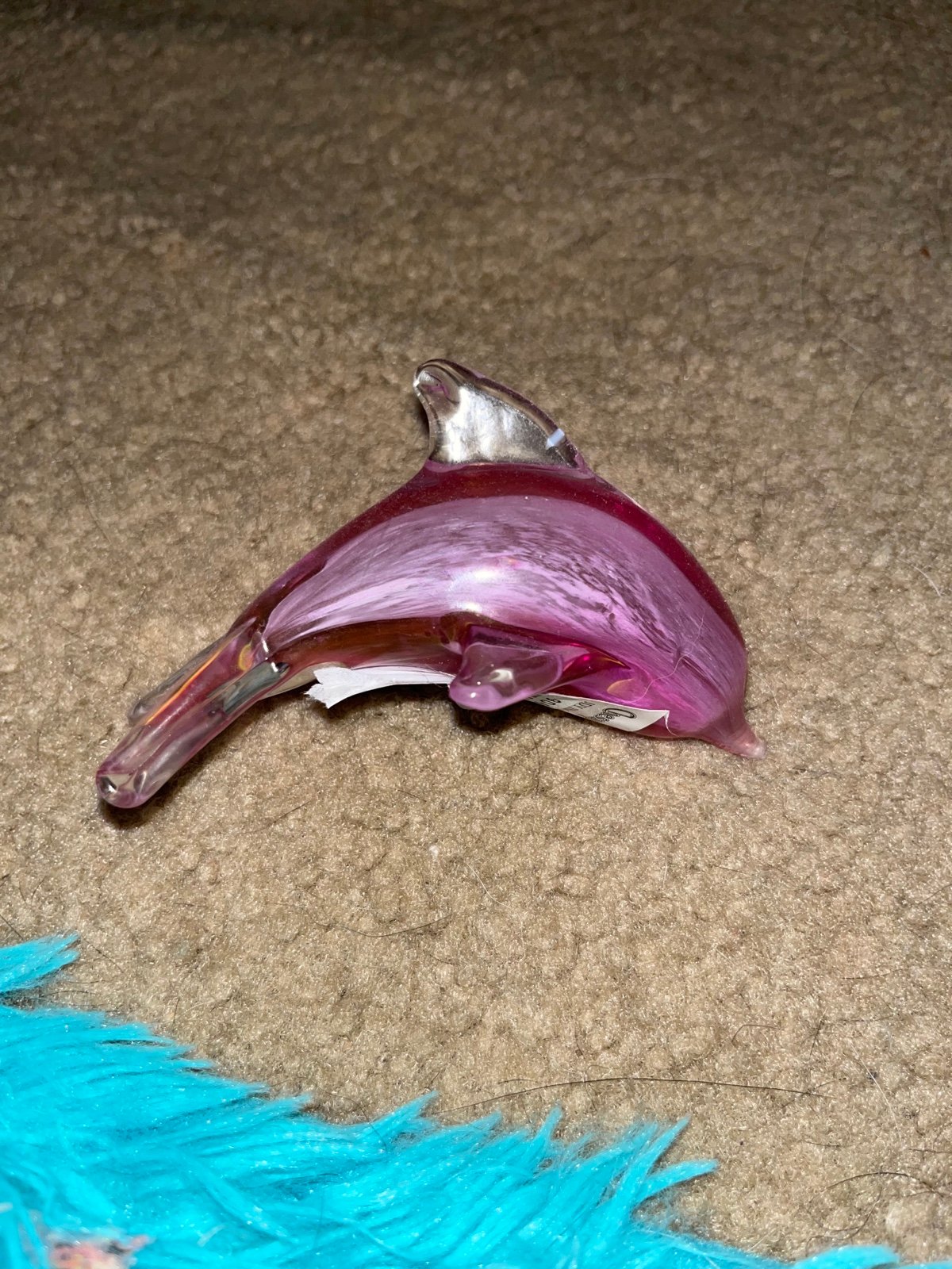 Glass dolphin pendant