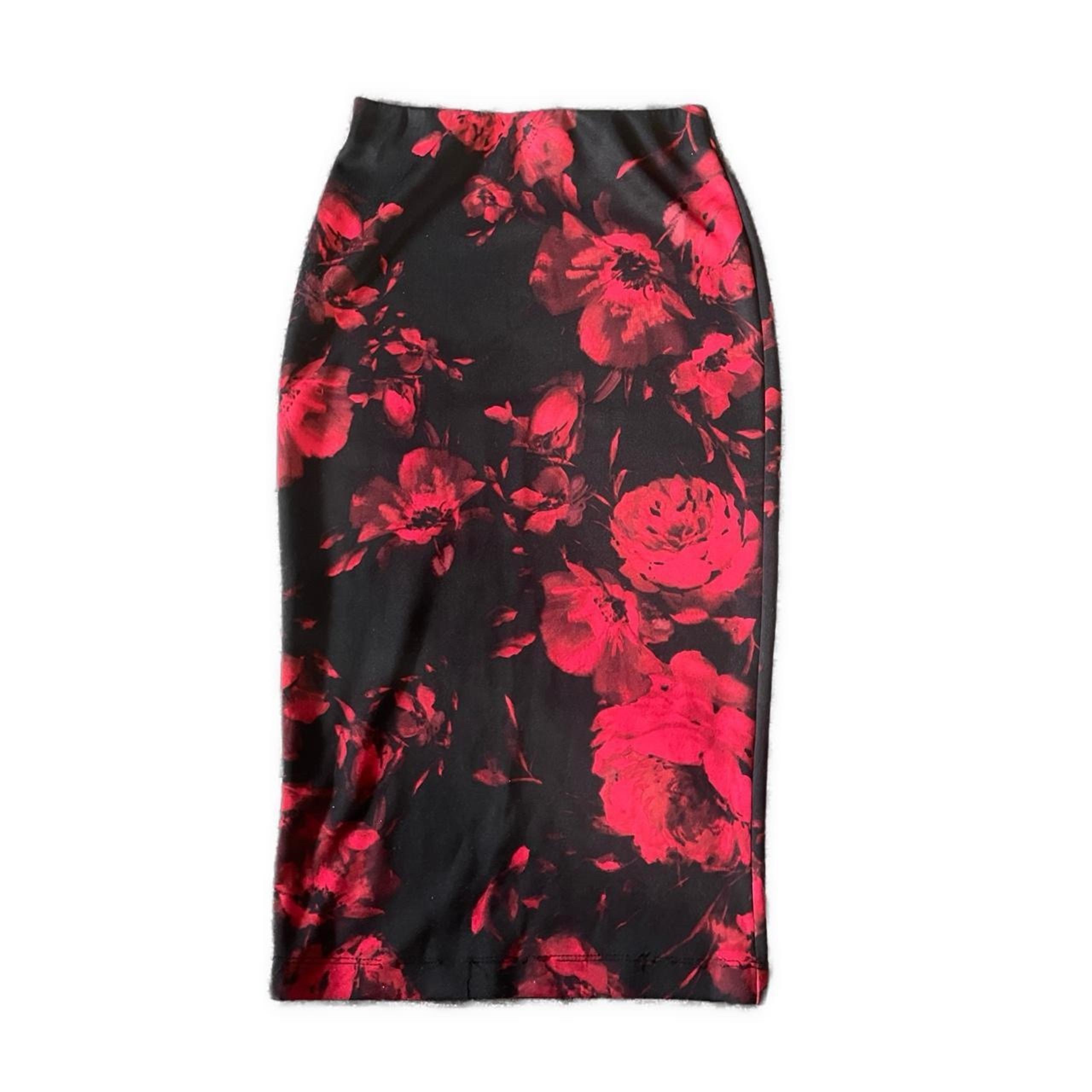 BCX XS/S rose pencil skirt