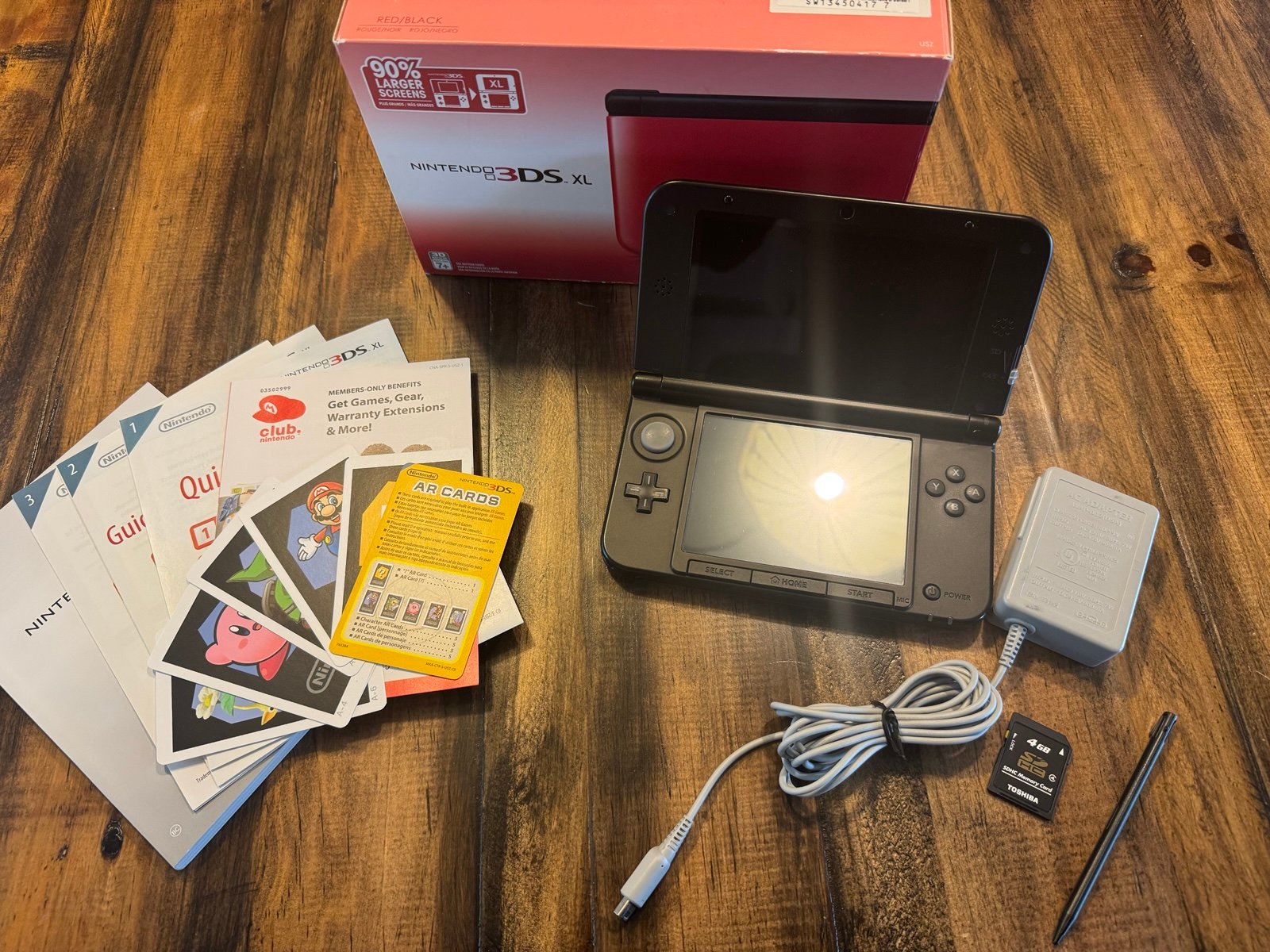 Nintendo 3DS XL - Red/Black **CIB**