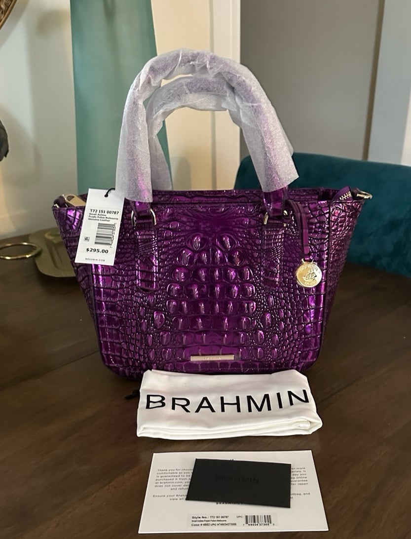 Brahmin small Ashlee purple potion Melbourne genuine leather