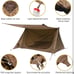 OneTigris Backwoods Bungalow Bushcraft Shelter 2.0, Ultralight Backpacking Tent