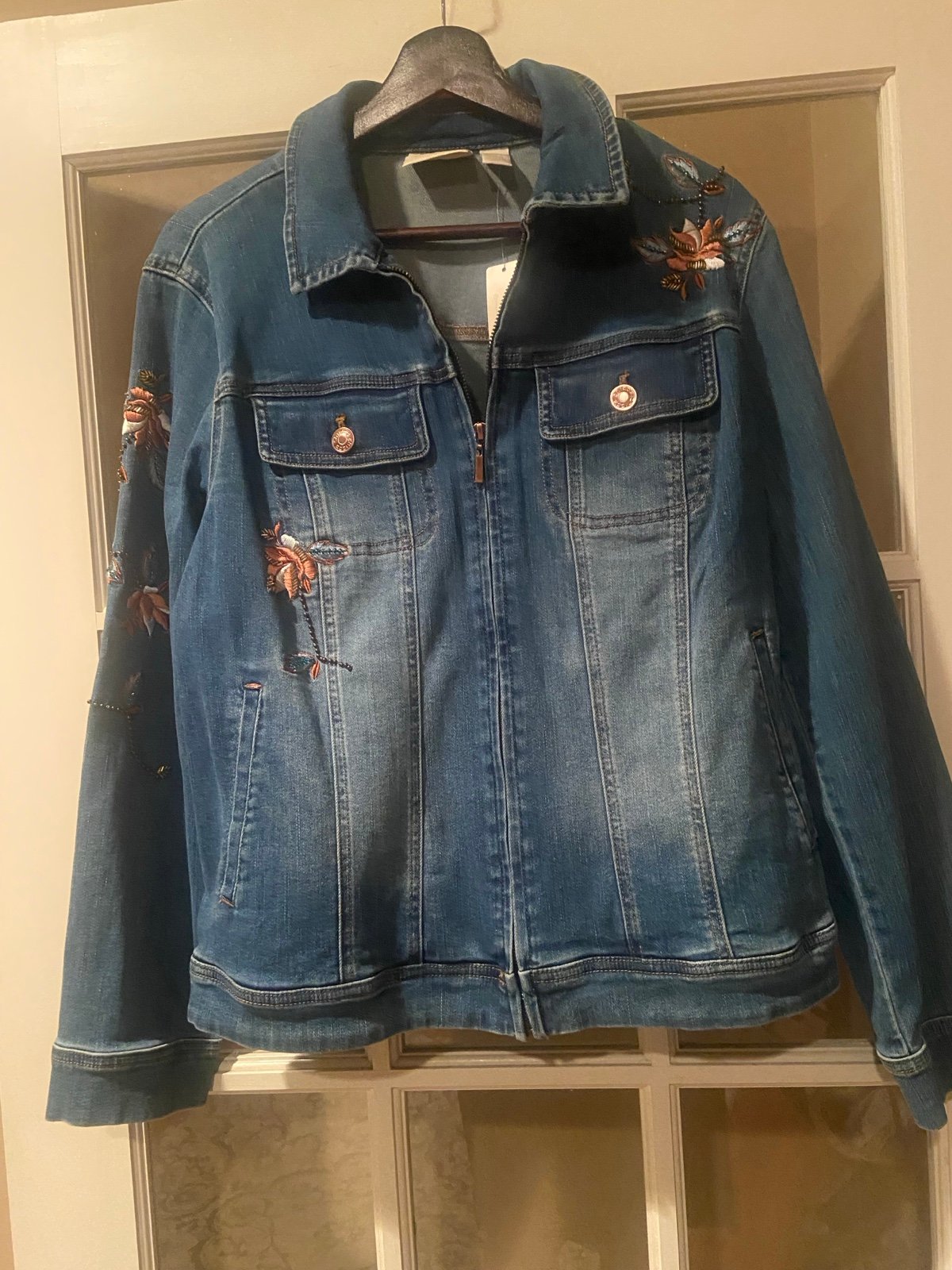 Chico's Jean Jacket Size 2 New!