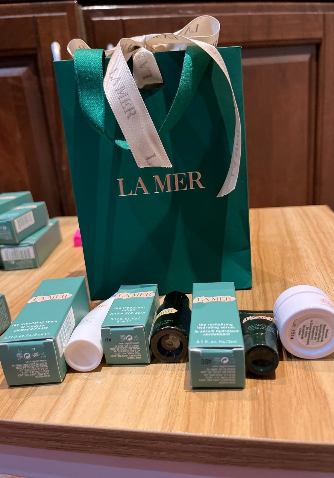 La Mer travel size skin care