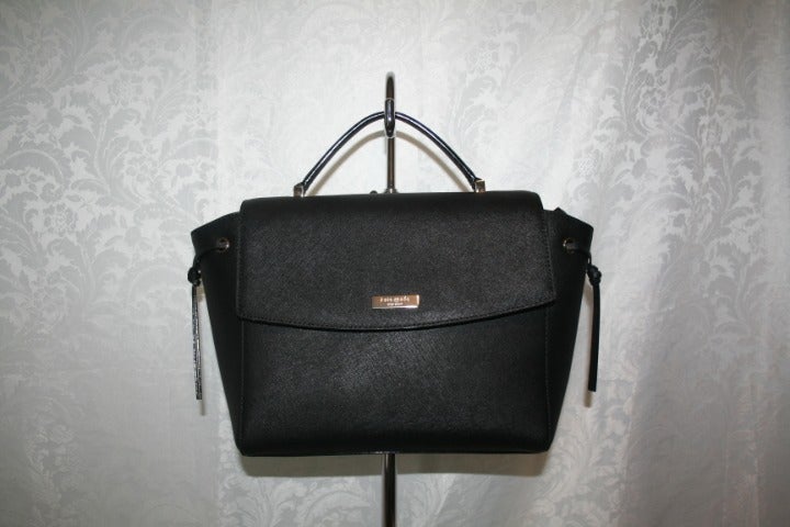 KATE SPADE LILAH LAUREL WAY BLACK LEATHE