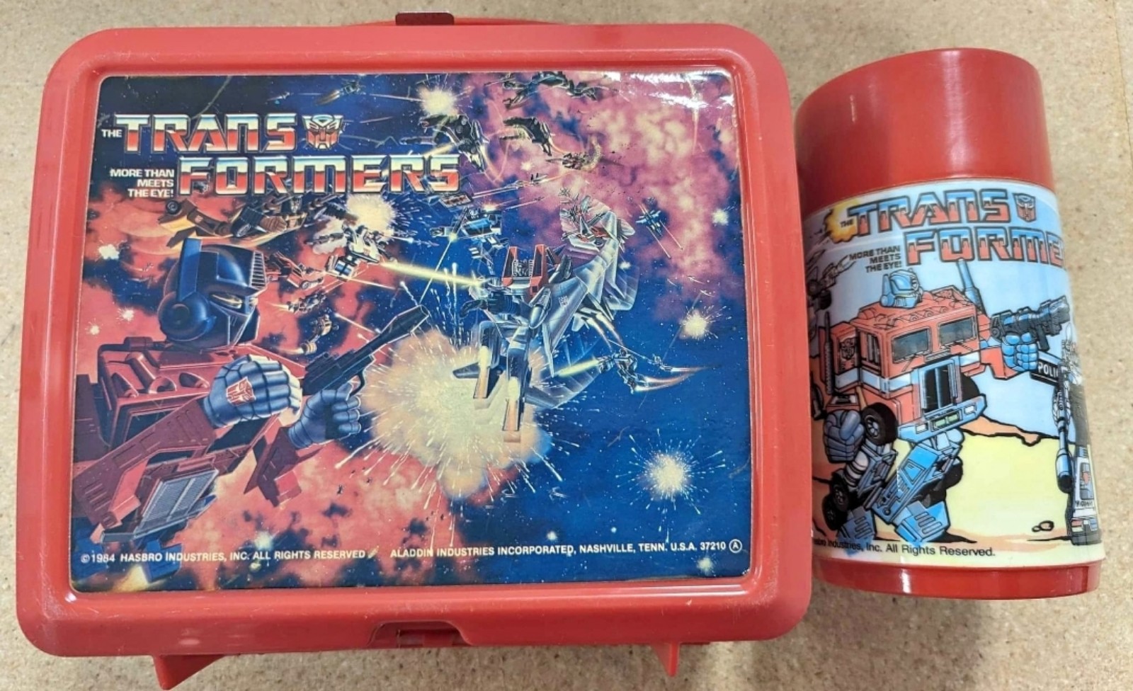 Transformers Lunchbox with Thermos Hard to Find