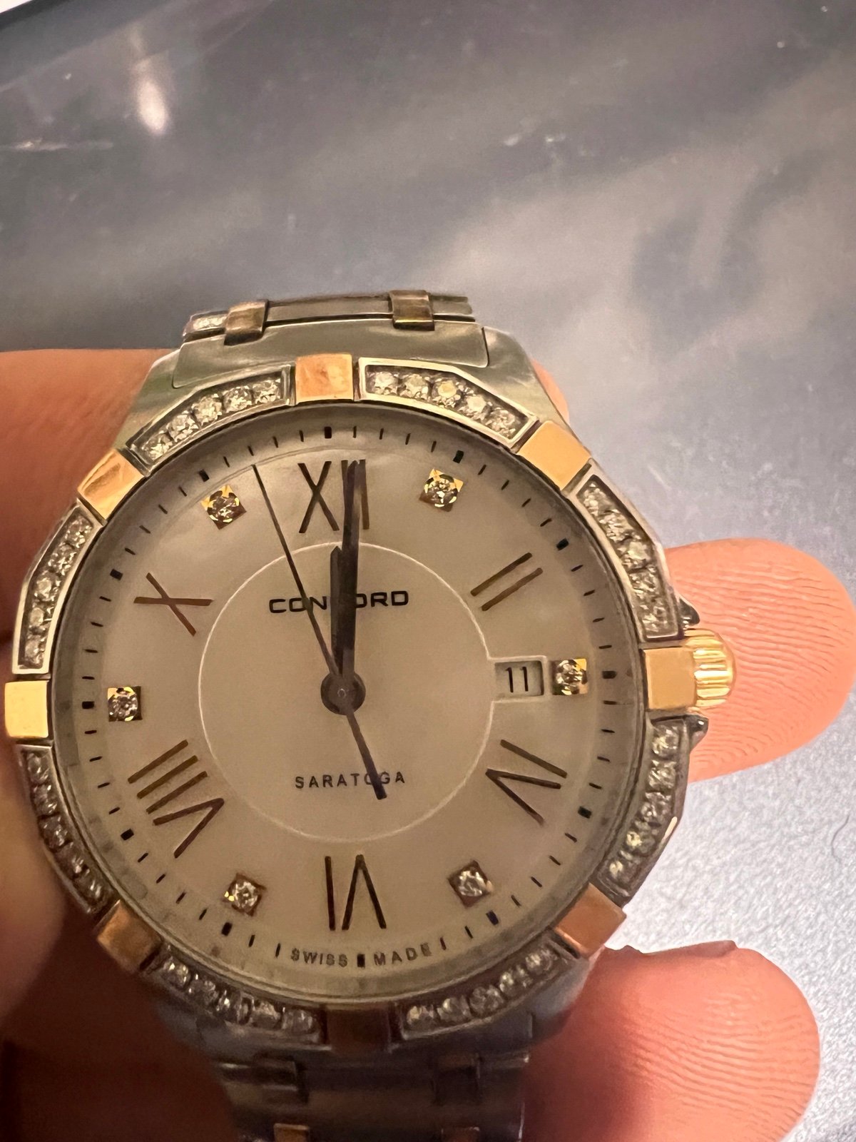 Vintage concord Saratoga diamond watch