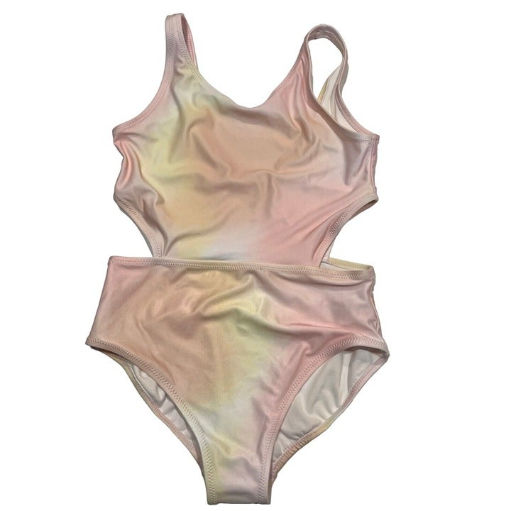 NWT Gap Kids Girls One-Piece Swimsuit Sz XXL (14-16) Pink Yellow Orange