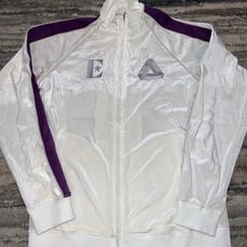 PALACE SKATEBOARDS ELTON JOHN VELOUR TRACK TOP WHITE SIZE LARGE NWOT