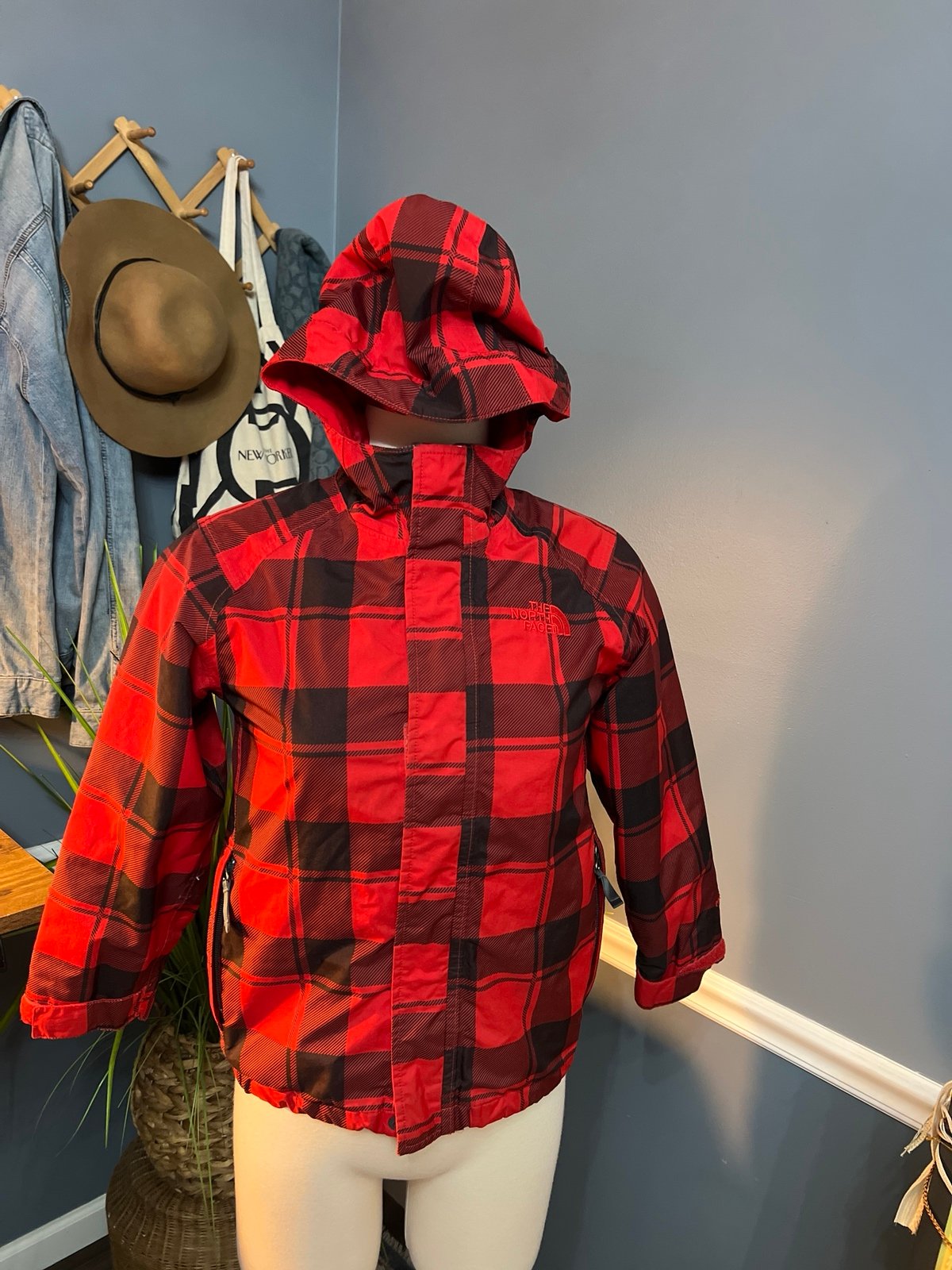 The North Face Triclimate Buffalo Plaid Coat boys size Small (7/8)
