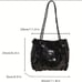 Silver Sequins Shoulder Tote Bag