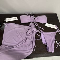 White fox bathing suit set