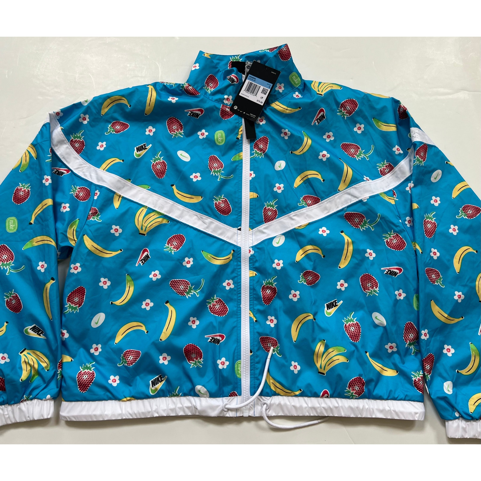 Nike Sportswear Women's Banana Strawberry Printed Jacket CJ3719-487 Size M