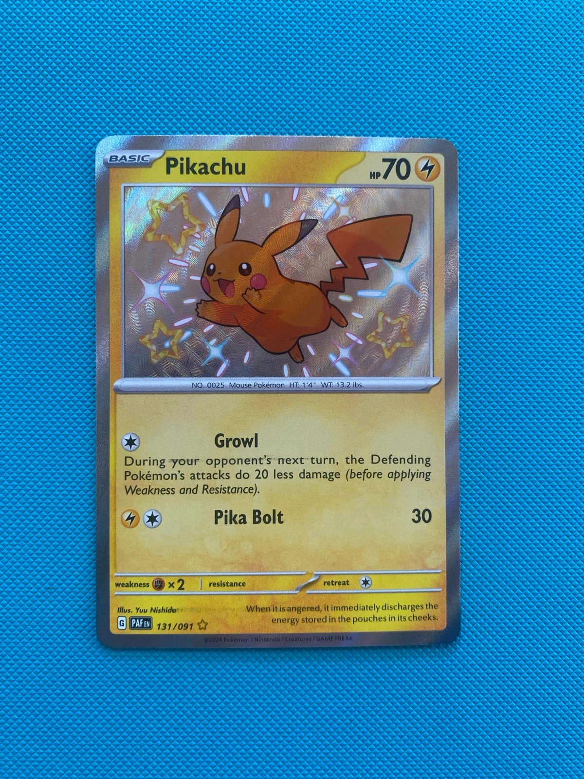 Pikachu 131/091 baby shiny paldean fates