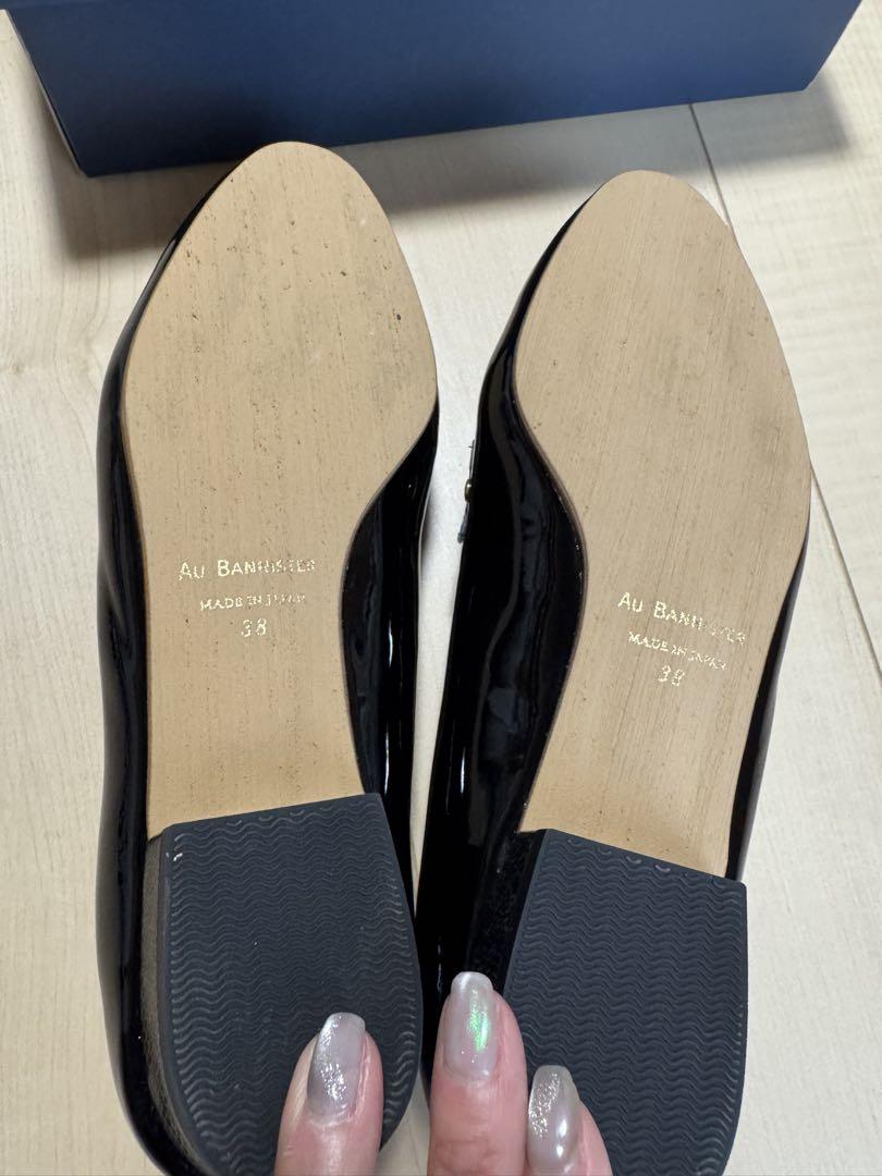 【レビューで送料無料】 BLACK Enamel BANNISTER Au ♡ new Brand 38 Loafers - 靴