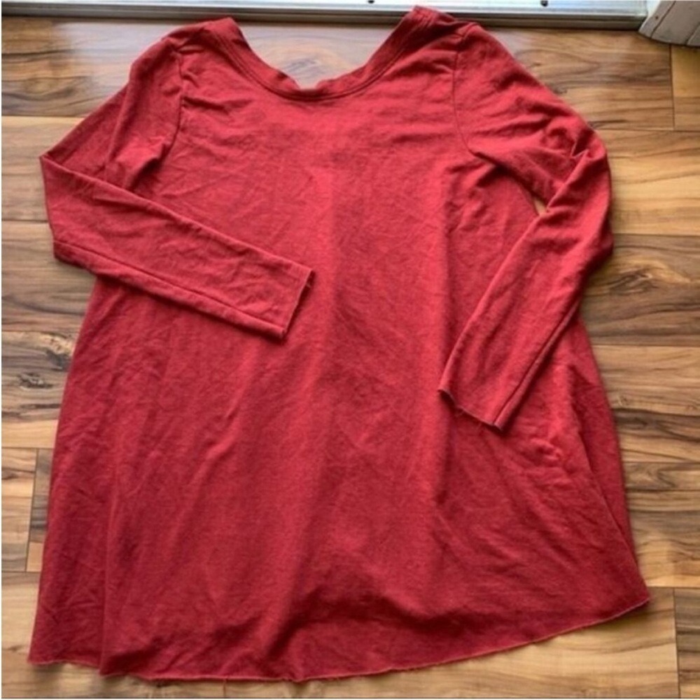 Free people Beach Long raw hem sleeve tunic Xs