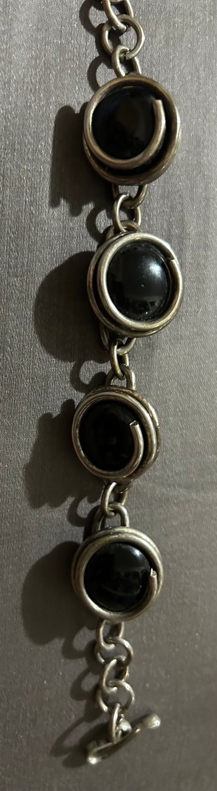 Silver and Black onyx bracelet