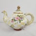 MacKenzie Childs Teapot with Lid Honeymoon Lemon Curd Floral Pink Yellow White