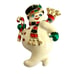 Bob Mackie Enamel Christmas Snowman Brooch Gold Tone Thank you for looking!
