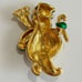 Bob Mackie Enamel Christmas Snowman Brooch Gold Tone Thank you for looking!