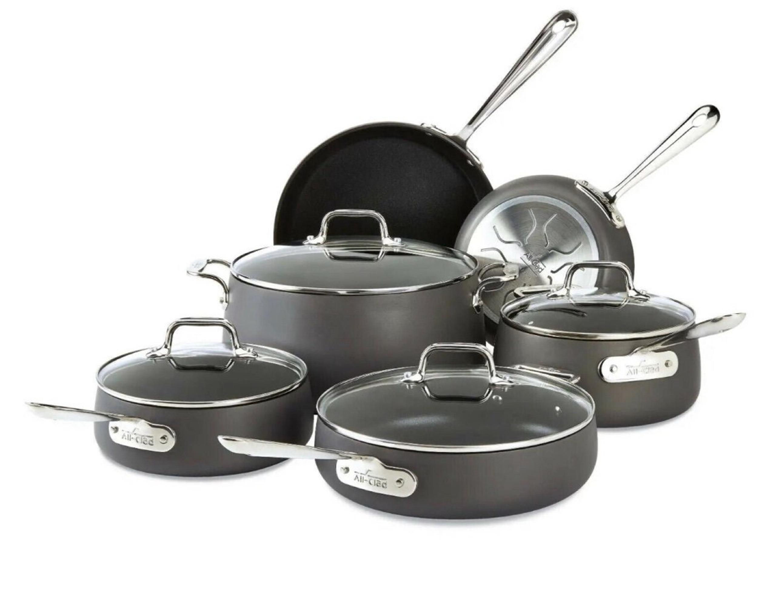 All-Clad HA1 Hard Anodized Nonstick Cookware Set 10 piece Set NEW IN BOX