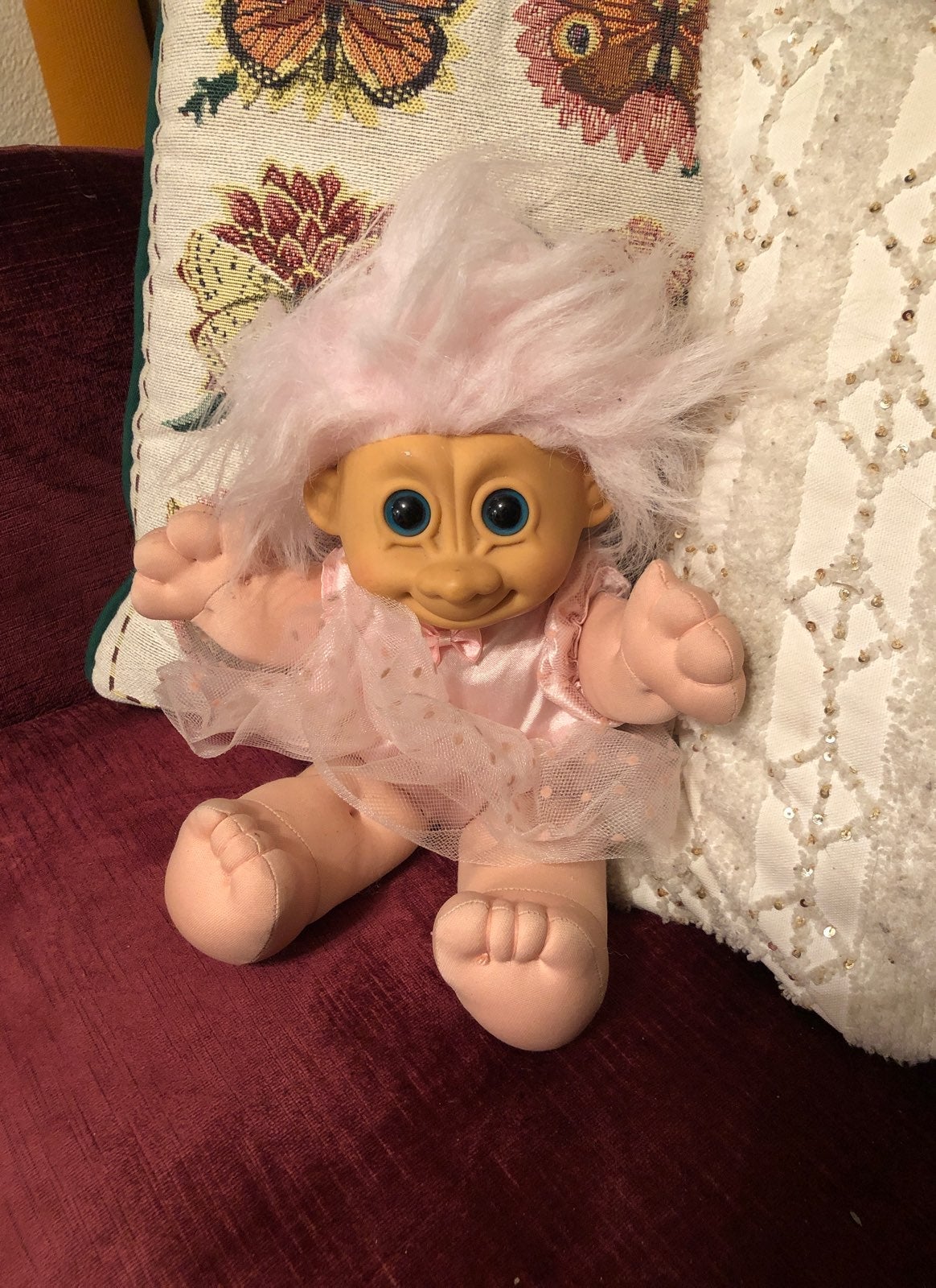 Troll Cabbage Patch Doll Vintage Pink
