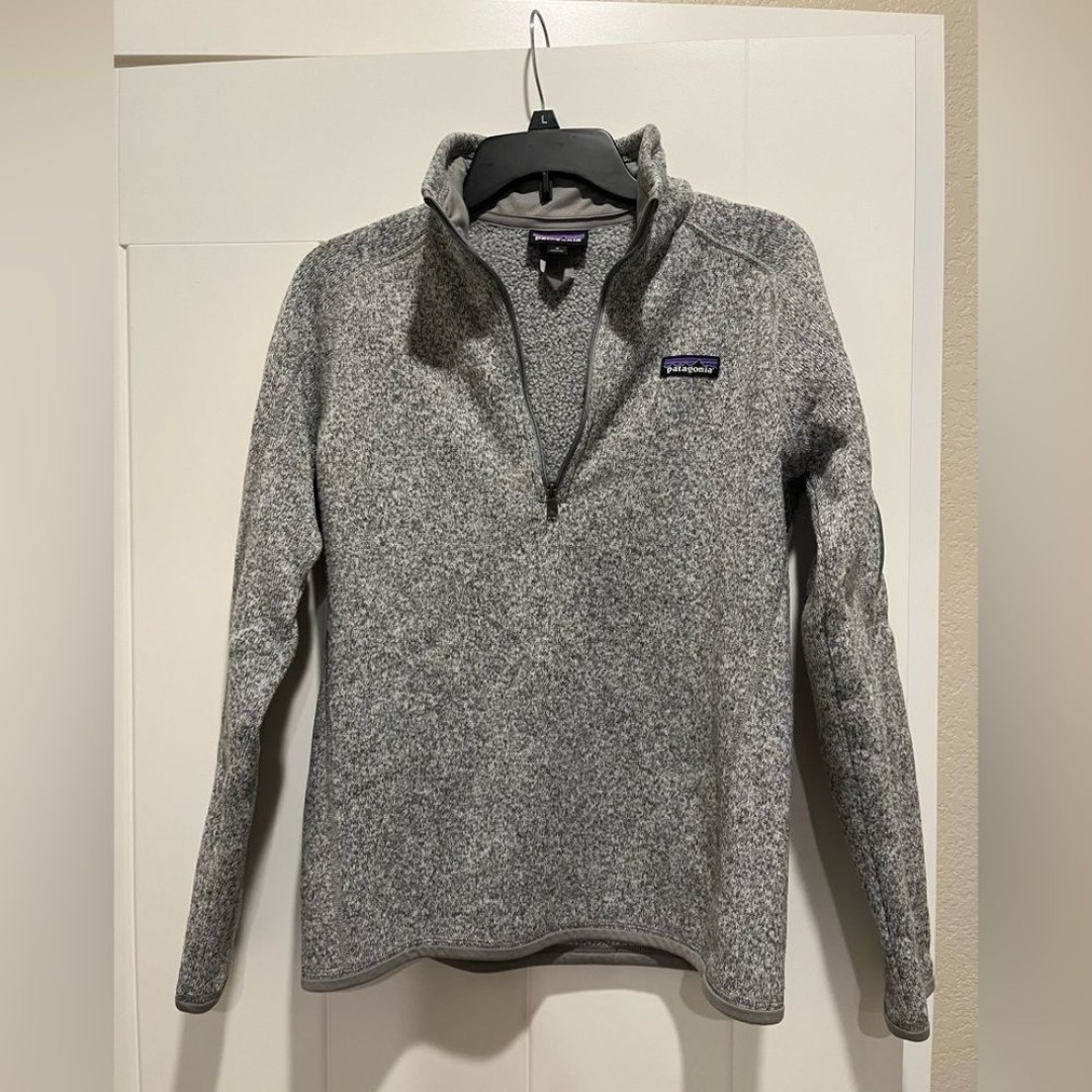Patagonia Better Sweater Women's M Gray 1/4 Zip Pullover Fleece (Style 25617)