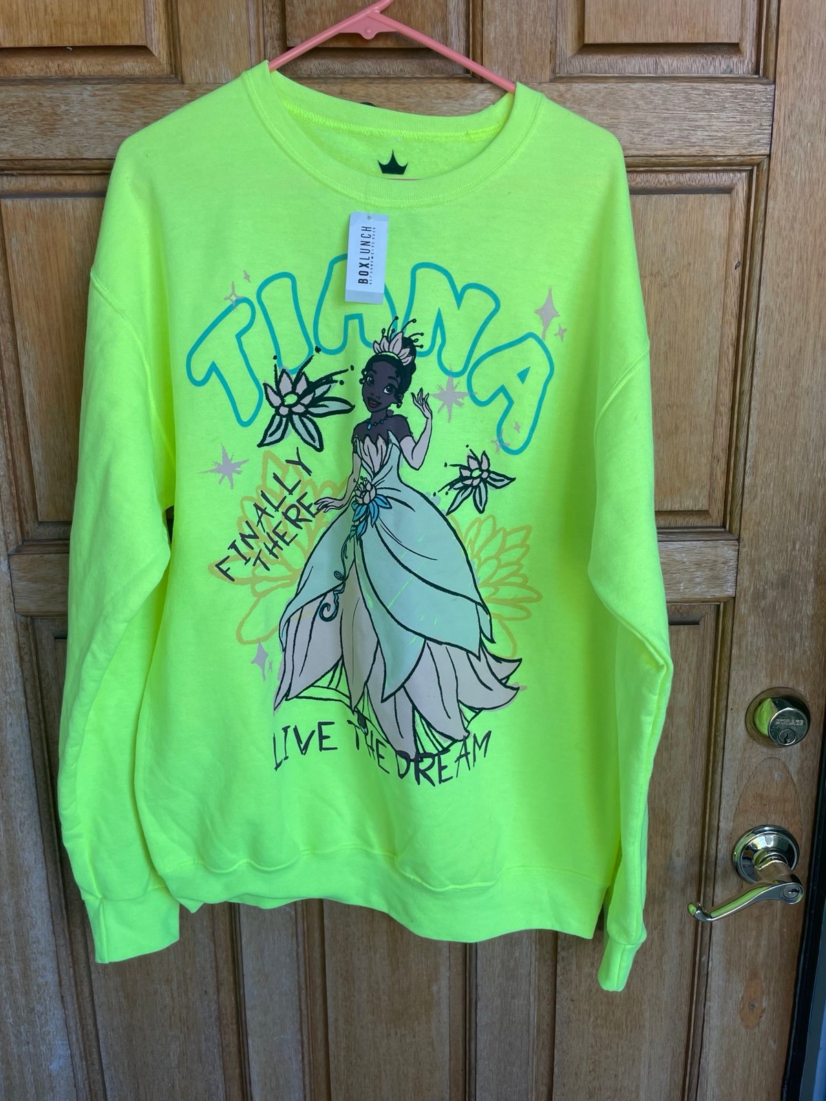 Disney The Princess and the Frog Tiana Doodle Women's Crewneck L